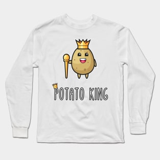 Funny Potato King Gift for Husband, Boyfriend, Son, Bestfriend Long Sleeve T-Shirt